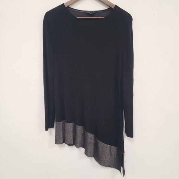 Eileen Fisher Womens Asymmetric Tunic Sweater Size L‎ Fairy Grunge Sustainable - Picture 1 of 11